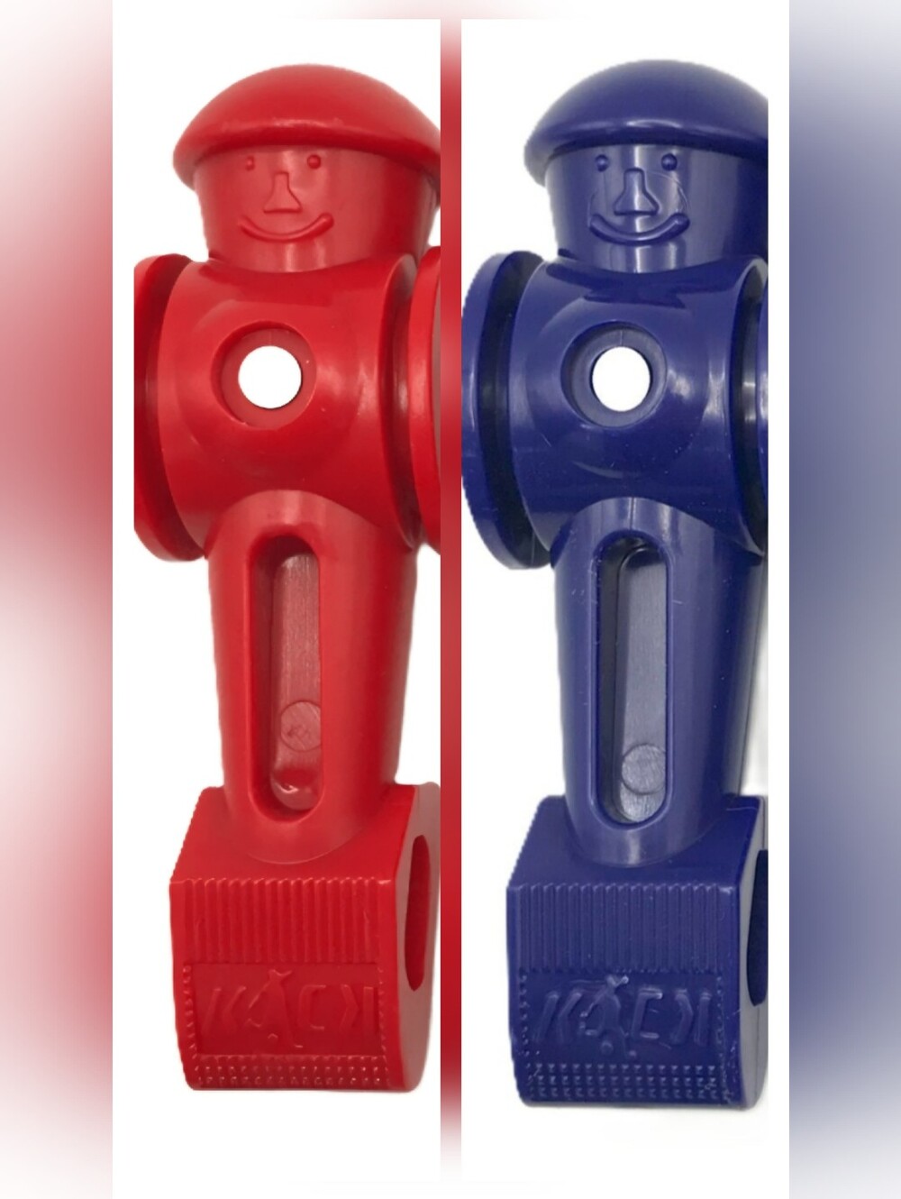 Kick Foosball Counterbalance Replacement Table Men Sets-Blue & Red 13 Each, NWT